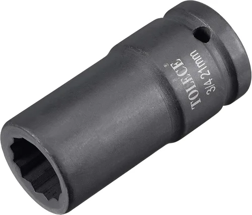uxcell 3/4-Inch Drive 0.827 in 12-Point Deep Impact Socket, CR-MO Steel 3.071 in Longitud, Tamaños métricos