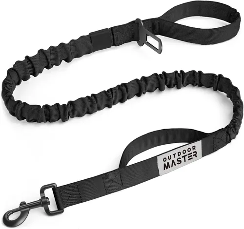 Miniatura 28 de Correa de cuerda elástica para perros Outdoormaster; para mayor seguridad y comodidad de su perro., M