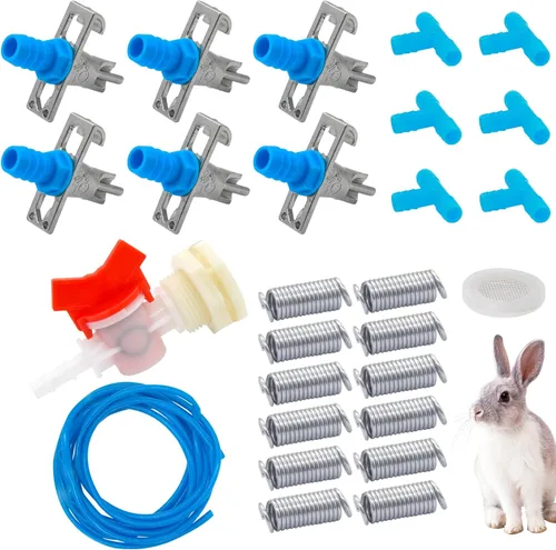 Miniatura 8 de El kit de riego automático para conejo incluye 12 comederos para bebederos de pezón, manguera de identificación inodoro de 32 pies de 5/16 pulgadas