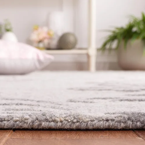 Miniatura 5 de SAFAVIEH Jardin Collection - Alfombra de área de 5 x 8 pies, gris, lana hecha a mano, ideal para zonas de alto tráfico en sala de estar, dormitorio