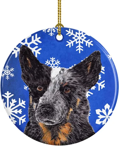 Miniatura 124 de Caroline's Treasures Cavalier Spaniel - Adorno de cerámica para colgar en el árbol de Navidad, para el hogar, Navidad, fiestas, regalo, 3 pulgadas