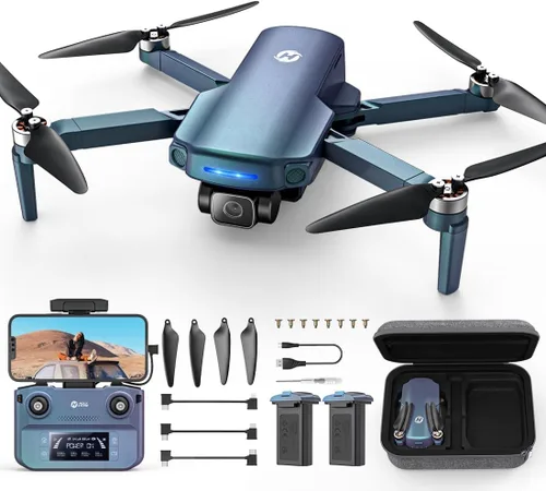 Miniatura 12 de Holy Stone Drone GPS con cámara 4K UHD para adultos principiantes; HS360S 249g Quadcopter RC FPV plegable con rango de control de 10000 pies, motor