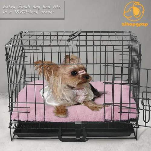 Miniatura 3 de Cama para Jaula de Perros Lavable para Perros XXS, de Lujo, de Piel Sintética Gruesa, Esponjosa, Cómoda, Almohadilla de Jaula Antideslizante, Tapete