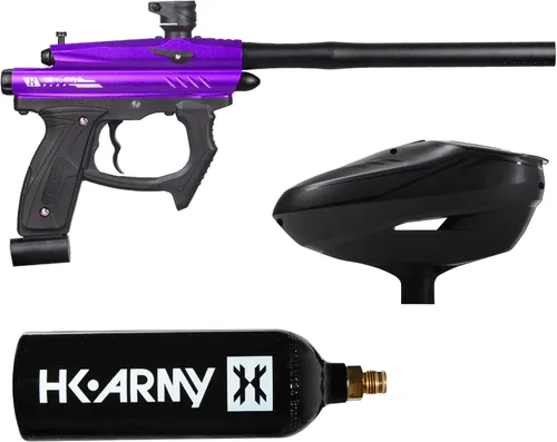 HK Army SABR paquete de inicio de marcador de pistola de paintball CO2 Púrpura
