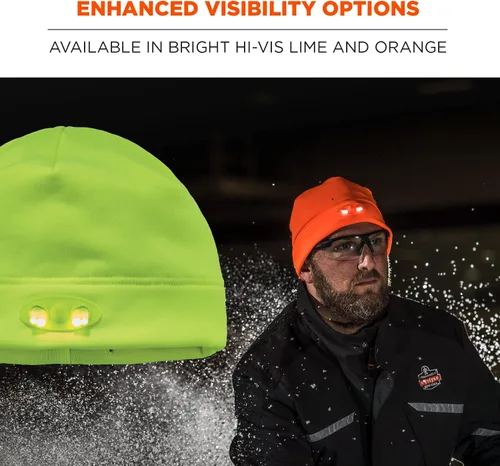 Miniatura 5 de Ergodyne Sombrero de invierno para hombre con herramientas de luces LED, fábrica, talla única de EE. UU