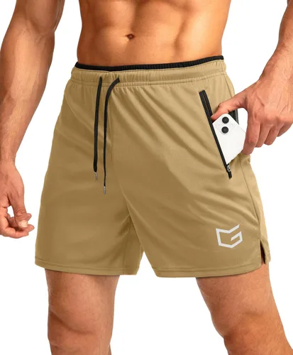 Miniatura 29 de G Gradual Pantalones cortos de correr para hombre con bolsillos con cremallera, secado rápido, gimnasio, atletismo, entrenamiento, pantalones cortos