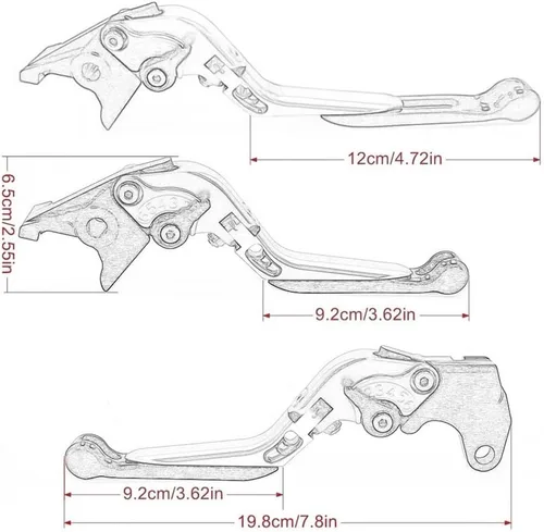 Miniatura 3 de Motorcycle Brake Lever for FZ8 FZ-8 2011 2012 2013 2014 2015 2016-2020 Motorcycle Adjustable Folding Extendable Brake Clutch Levers Handle