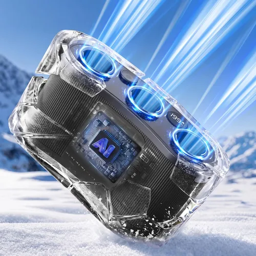 Ventilador de cintura portátil AI 2026 de 25000 mAh, 199 velocidades, 51000 rpm, fuerte flujo de aire, ventilador de cinturón con hasta 15 horas de