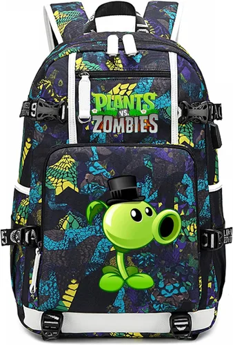 Miniatura 8 de ISaikoy Game Plants vs. Zombies - Mochila de hombro para libros, mochila escolar, mochila para computadora portátil, color azul20
