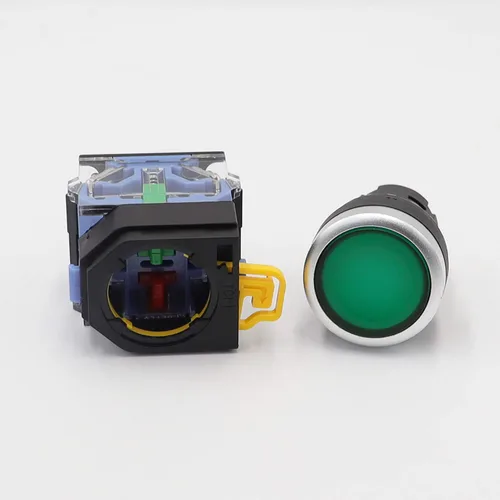 Miniatura 5 de TWTADE / 2pcs 0.866 in Montaje en panel 10A 440V 1NO 1NC DPST Rojo Verde Interruptor de botón momentáneo Interruptores pulsadores