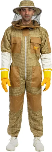 -- Traje ventilado de la apicultura en varios colores con velos redondos o de esgrima