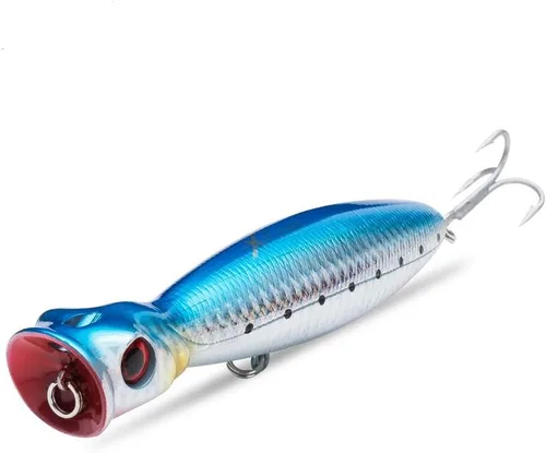 Miniatura 8 de KINGDOM 5 Colores Big Splash Long Casting Popper Pesca Señuelos 9.5/16/1.27 oz Flotante Agua Pesca Plugs 80/100/5.118 in Ruido Mejorado 3D Simulado