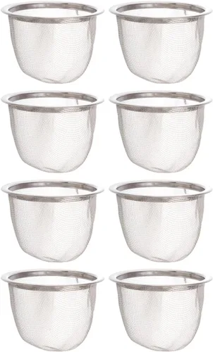 Miniatura 9 de Yardwe Filtro de té de acero inoxidable con filtro de malla fina, infusor de 2.5 pulgadas para preparar té de hojas sueltas en casa u oficina