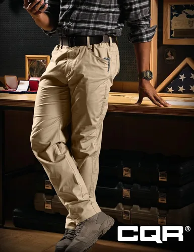 Miniatura 41 de CQR – Pantalones tácticos elásticos tipo cargo para hombre, resistentes al agua, de tela ripstop (antidesgarros), ligeros, ideales para uso diario