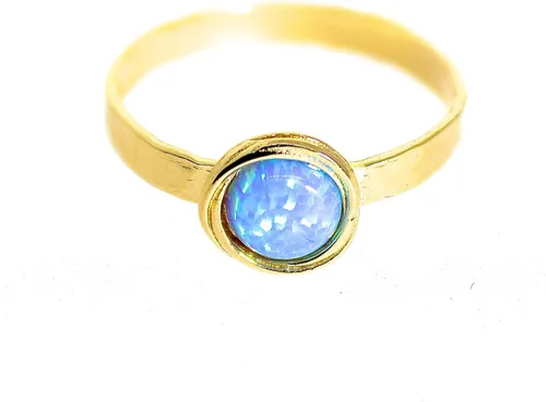 Miniatura 43 de Anillo de oro de piedras preciosas, anillo de piedra chapada en oro de 14 quilates, anillo de piedra apilable, anillo de oro de piedra pequeña