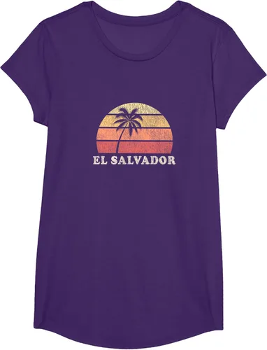 Miniatura 16 de El Salvador Vintage 70s Retro Throwback Design Camiseta, Azul