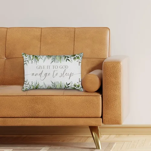 Miniatura 3 de Funda de almohada decorativa con diseño de hojas de eucalipto en acuarela de 12 x 20 pulgadas, para el hogar, sala de estar, dormitorio, sofá
