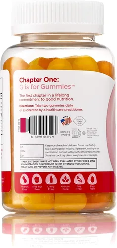 Miniatura 3 de Chapter One - Gomitas Omega, gran sabor para niños, certificadas Kosher (120 gomitas saborizadas)