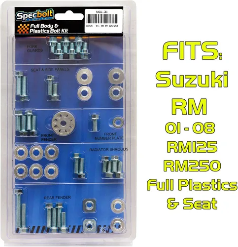 Miniatura 2 de Specbolt Fasteners Kit de pernos Suzuki de cuerpo completo y plásticos: RM 125/250 (2001-2008) #31