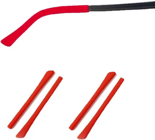 Miniatura 7 de Puntas de extremo para lentes de oreja, piezas de calcetín de tubo para gafas de silicona antideslizante, reemplazo cómodo, 2 pares