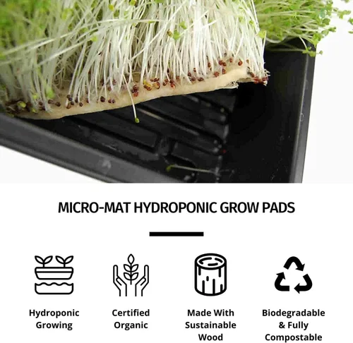 Miniatura 3 de Handy Pantry Micro-Mats - Almohadillas hidropónicas de cultivo - para producción orgánica - Paquete de 10 - Germinación de plantas y semillas: pasto