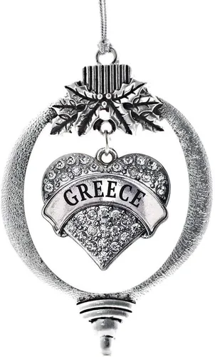 Miniatura 46 de Inspired Silver Adornos festivos de dije de corazón pave de plata con circonitas cúbicas