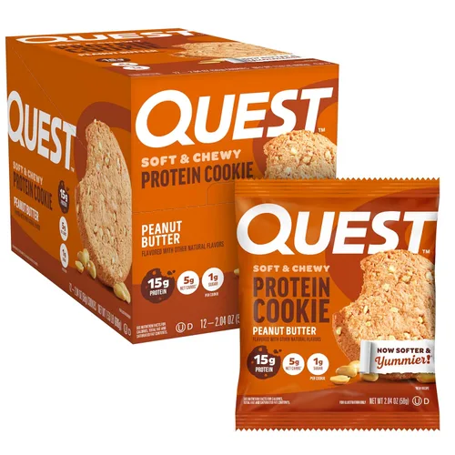 Miniatura 10 de Galleta de proteínas Quest Nutrition, aptas para la dieta Keto, rica en proteínas, baja en carbohidratos, sin soja.