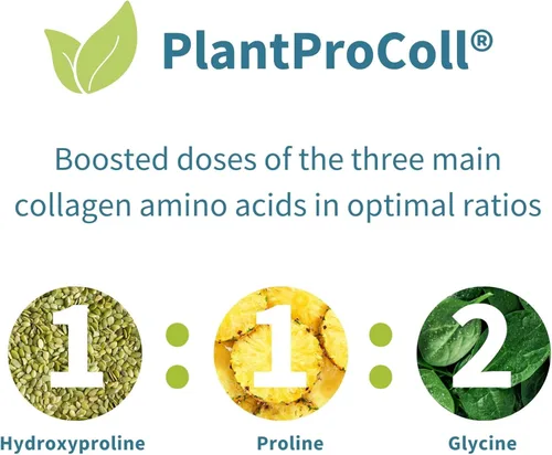 Miniatura 5 de Igennus Advanced Vegan Vanilla Collagen Peptide Powder, mejorado con glicina, prolina e hidroxiprolina y cofactor vitamina C, sin OMG, refuerzo