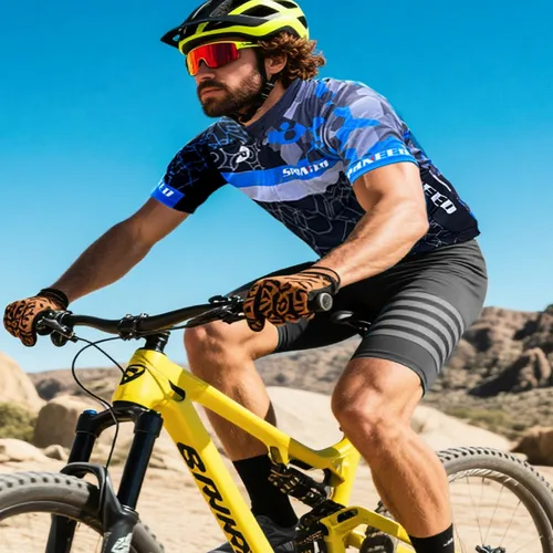 Miniatura 40 de sponeed - Jerséis de ciclismo para hombre, tops, camisas de ciclismo, manga corta, atuendo de ciclismo, chaqueta de ciclismo de cierre completo