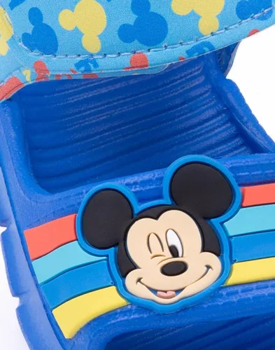 Miniatura 6 de Disney Mickey Mouse - Sandalias para niños Deslizadores para niños y niñas con correa de apoyo para niños pequeños Zapatos de piscina azules sin