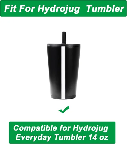 Miniatura 2 de Repuesto de popote compatible con vaso HydroJug Everyday de 14 onzas, 6 popotes con 1 cepillo