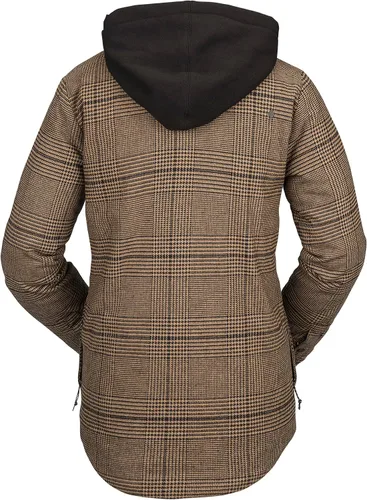 Miniatura 2 de Volcom Chaqueta de franela de snowboard y esquí de invierno con capucha para mujer