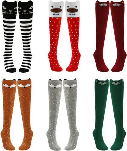 Miniatura 5 de Cute Tube Socks, Girls Knee Socks, Fun Socks For Girls or Teens, cute animal socks Fox Cat Deer Fawn Bear