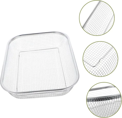 Miniatura 6 de Kichvoe Colador de malla fina Colador de malla de acero inoxidable, colador de frutas y verduras, cesta de fregadero, accesorios de cocina