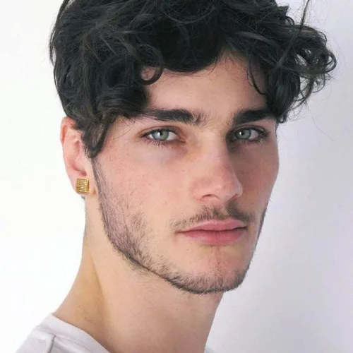 Miniatura 5 de RANKEEF Aretes para hombre, aretes helados para hombre, aretes chapados en oro de 18 quilates, hipoalergénicos, redondos, con parte trasera