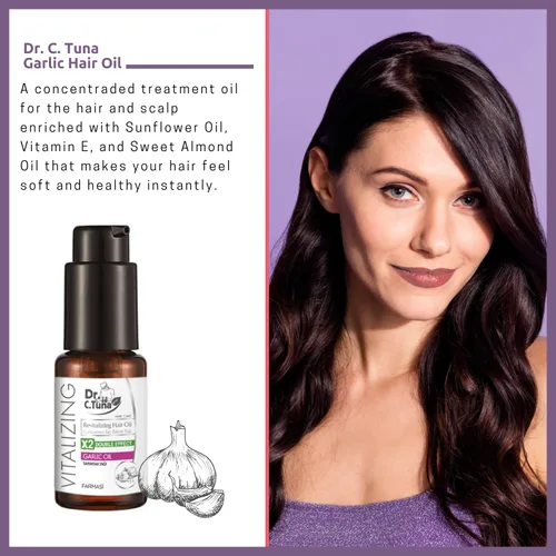 Miniatura 2 de FARMASI Dr. C. Aceite de ajo vitalizante de atún, aceite para el crecimiento del cabello para un cabello más grueso, más largo y más saludable