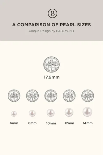 Miniatura 6 de BABEYOND - Collar de perlas redondas de imitación para novias, bodas
