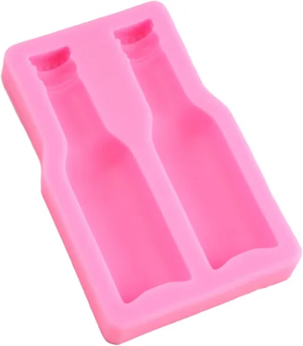 Miniatura 4 de Molde de silicona para botella de cerveza, molde de chocolate de fondant, para decoración de tartas, decoración de cupcakes, pasta de goma