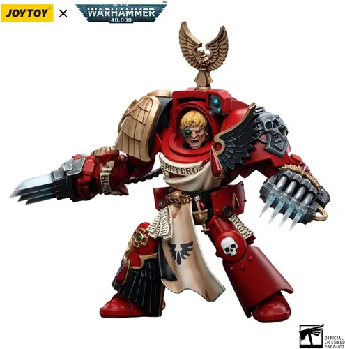 Miniatura 3 de Joytoy 1/18 Figura de acción Warhammer 40k Mecha 5.3 pulgadas de alto modelo de juguete ángeles de sangre terminadores de asalto Sargento Santoro