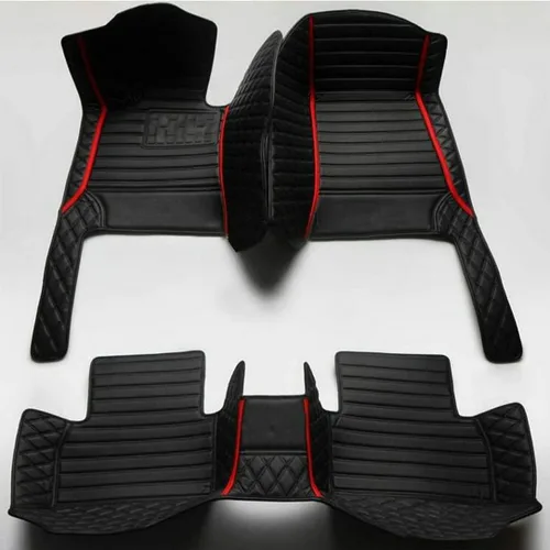 Miniatura 32 de Alfombrillas de cuero personalizadas para sedán, SUV, automóvil deportivo, negro, rojo, rosa, blanco, alfombrillas de vehículo para hombres