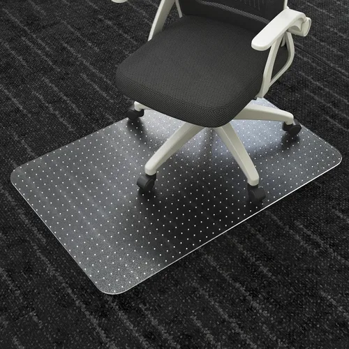 Miniatura 12 de Alfombrilla para silla de oficina para suelos duros - 45''×53'', protector de suelo transparente de PVC resistente para madera/azulejos
