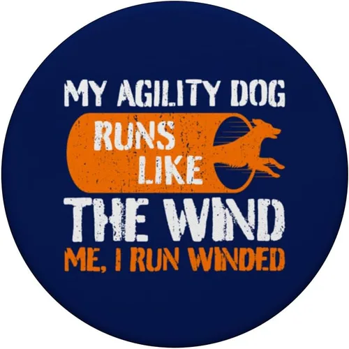 Miniatura 3 de Dog Agility Handler - My Dog Runs - Funny Dog Agility PopSockets Adhesive PopGrip