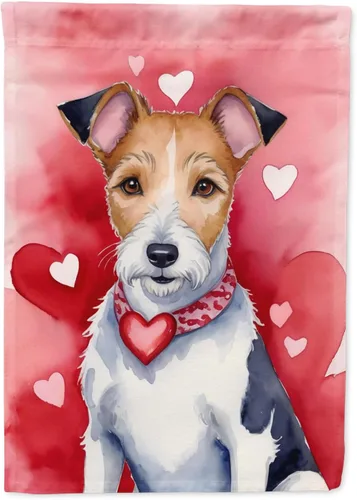 Miniatura 214 de Caroline's Treasures DAC5292CHF - Bandera de Border Collie My Valentine House para porche, grande, con manga para porche, para colgar en la pared