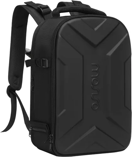 MOSISO Mochila para cámara DSLR/SLR/SLR/sin espejo, impermeable, artística, geométrica, rígida, con soporte para trípode y compartimento para laptop