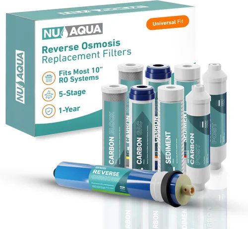 Miniatura 15 de NU Aqua Sistema de Filtro de Agua Potable de Ósmosis Inversa Set de Reemplazo - Kit de 4 Etapas de 1 Año para Debajo del Fregadero - Incluye Filtros