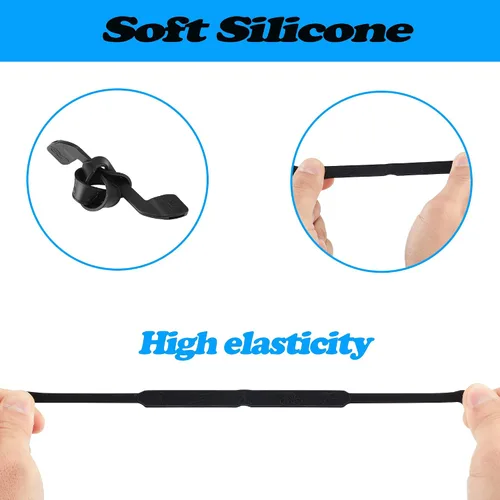 Miniatura 2 de lvvfit Correa de silicona antideslizante para gafas, retenedores para gafas deportivas, correas elásticas suaves para lentes de sol, para niños