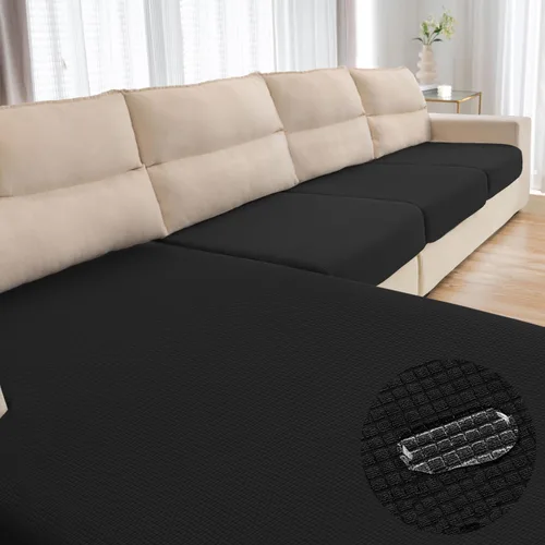 Miniatura 47 de Funda repelente al agua para cojín de sillón, funda elástica para respaldo individual de sofá seccional, funda para sofá en forma de L para mascotas