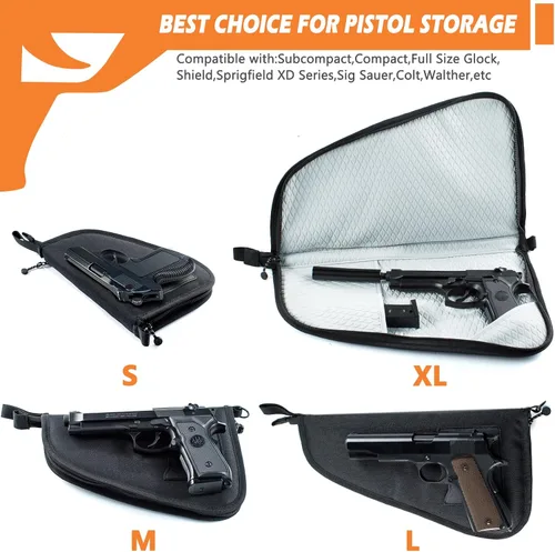 Miniatura 5 de Estuche suave para pistola para armas de mano - Estuches individuales para pistolas - Bolsa para pistola - Estuche para armas de mano con cierre