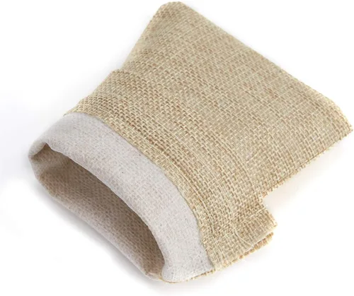 Miniatura 5 de Tendwarm 20 bolsas de regalo de arpillera de 7.8 x 11.8 pulgadas con cordón, bolsa de joyería de lino para recuerdos de fiesta de boda