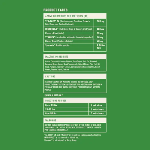 Miniatura 7 de Rocco & Roxie - Probióticos para perros, apoyan la salud intestinal y digestiva, antidiarrea, estreñimiento y alivio de gases, alergias y picazón